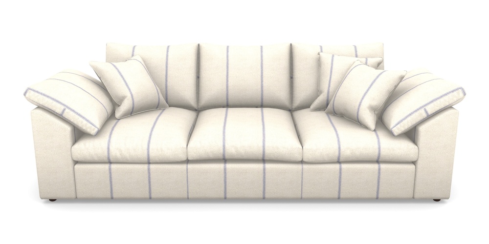 Product photograph of Big Softie Sloped Arm Sloped Arm 4 Seater Sofa In Grain Sack Stripe - Blue from Sofas and Stuff Limited