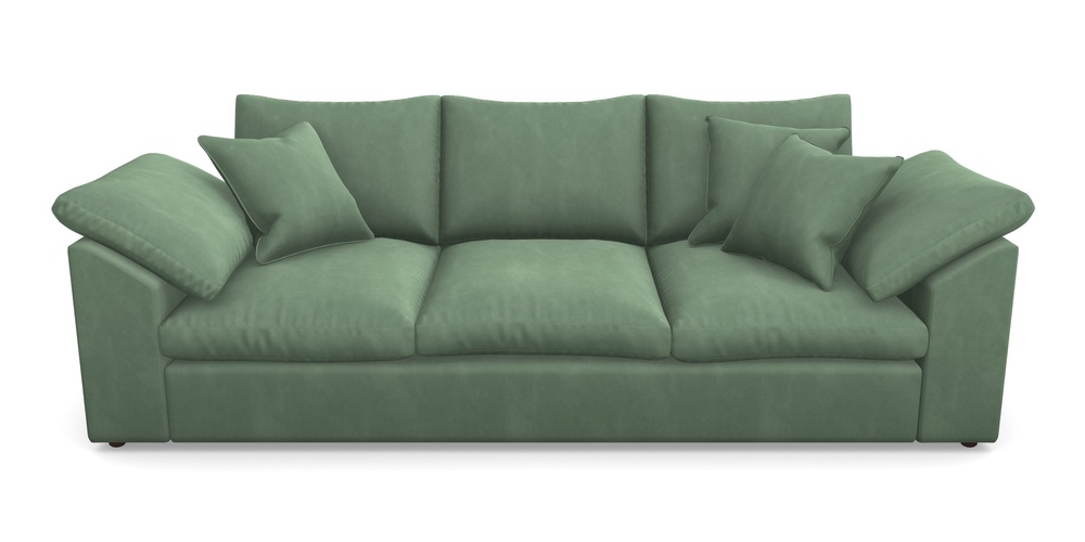 Product photograph of Big Softie Sloped Arm Sloped Arm 4 Seater Sofa In House Clever Velvet - Celadon from Sofas and Stuff Limited
