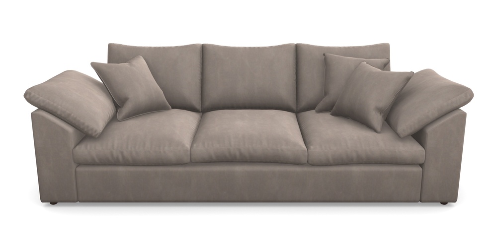 Product photograph of Big Softie Sloped Arm Sloped Arm 4 Seater Sofa In House Clever Velvet - Cocoa from Sofas and Stuff Limited