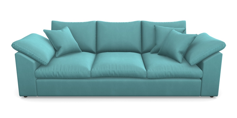 Product photograph of Big Softie Sloped Arm Sloped Arm 4 Seater Sofa In House Clever Velvet - Duck Egg from Sofas and Stuff Limited
