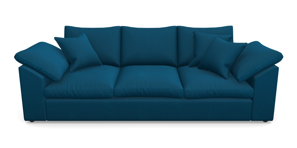 Product photograph of Big Softie Sloped Arm Sloped Arm 4 Seater Sofa In House Clever Velvet - Ocean from Sofas and Stuff Limited