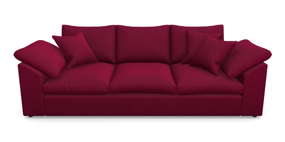 Product photograph of Big Softie Sloped Arm Sloped Arm 4 Seater Sofa In House Clever Velvet - Wine from Sofas and Stuff Limited