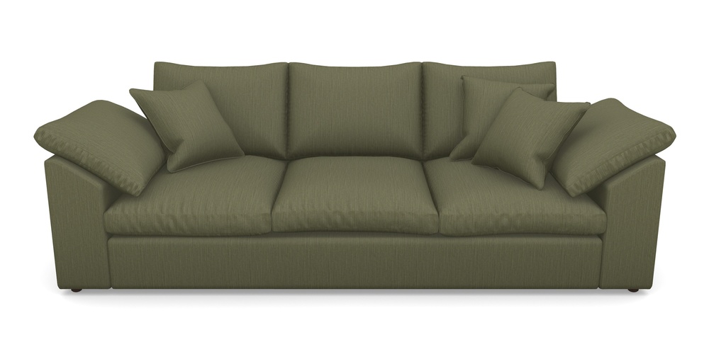 Product photograph of Big Softie Sloped Arm Sloped Arm 4 Seater Sofa In Herringbone - Army from Sofas and Stuff Limited