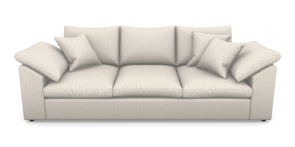 Product photograph of Big Softie Sloped Arm Sloped Arm 4 Seater Sofa In Herringbone - Natural from Sofas and Stuff Limited