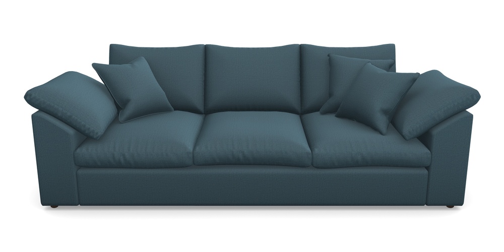 Product photograph of Big Softie Sloped Arm Sloped Arm 4 Seater Sofa In House Velvet - Petrol from Sofas and Stuff Limited