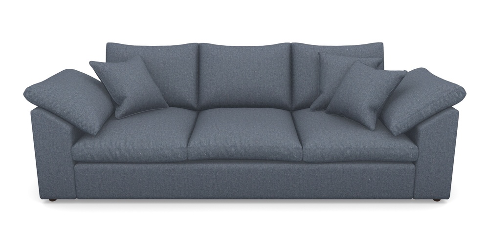 Product photograph of Big Softie Sloped Arm Sloped Arm 4 Seater Sofa In House Wool - Navy from Sofas and Stuff Limited