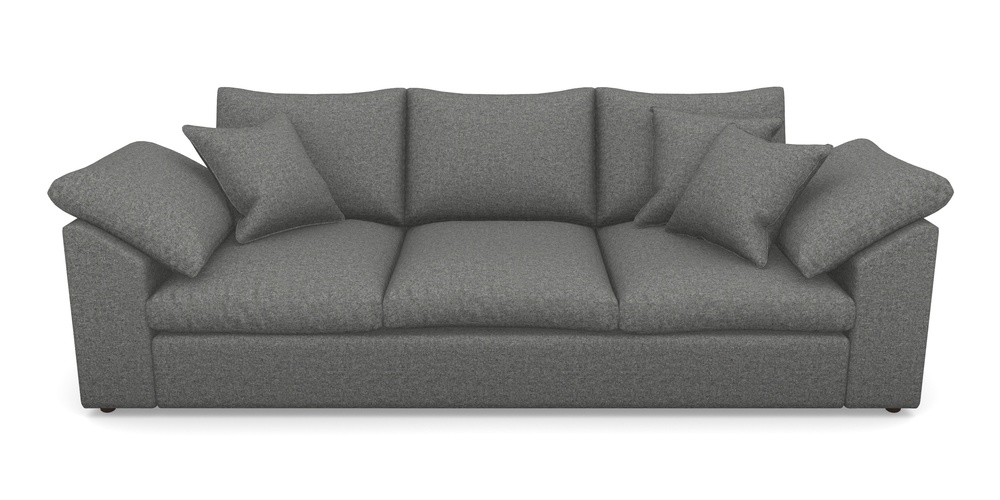 Product photograph of Big Softie Sloped Arm Sloped Arm 4 Seater Sofa In House Wool - Nickel from Sofas and Stuff Limited