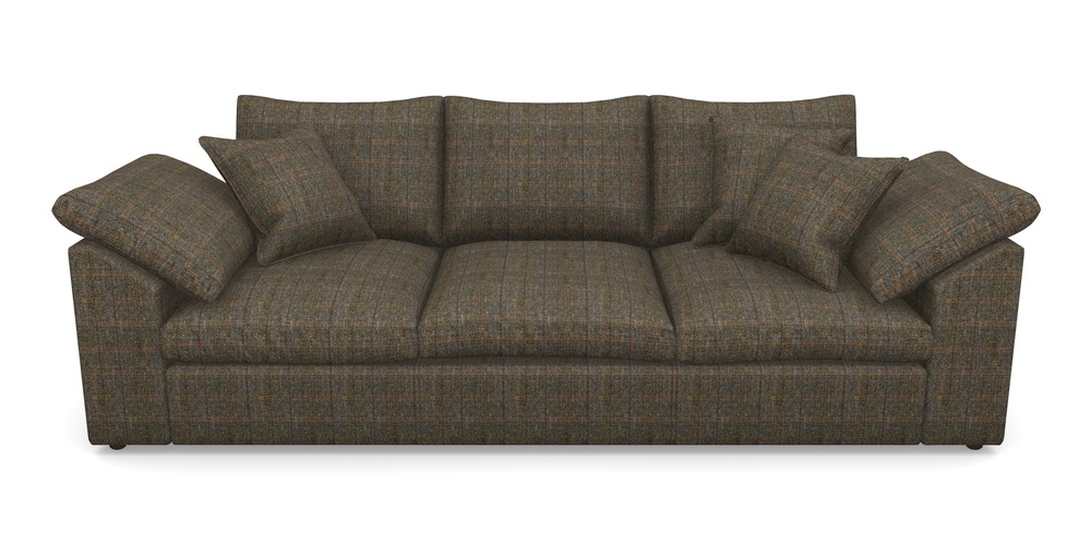 Product photograph of Big Softie Sloped Arm Sloped Arm 4 Seater Sofa In Harris Tweed House - Harris Tweed House Blue from Sofas and Stuff Limited
