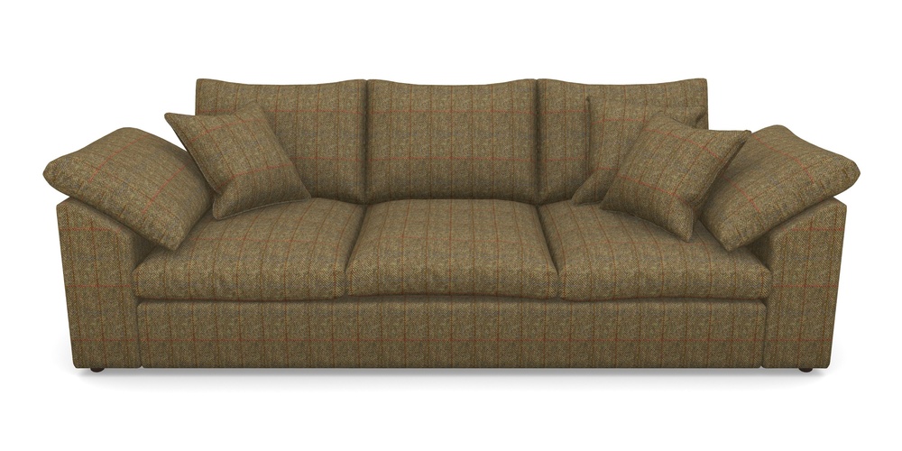 Product photograph of Big Softie Sloped Arm Sloped Arm 4 Seater Sofa In Harris Tweed House - Harris Tweed House Green from Sofas and Stuff Limited