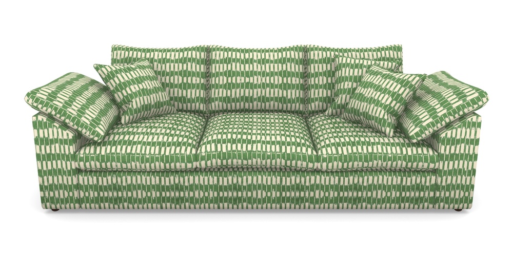 Product photograph of Big Softie Sloped Arm Sloped Arm 4 Seater Sofa In V A Brompton Collection - Ikat - Basil from Sofas and Stuff Limited