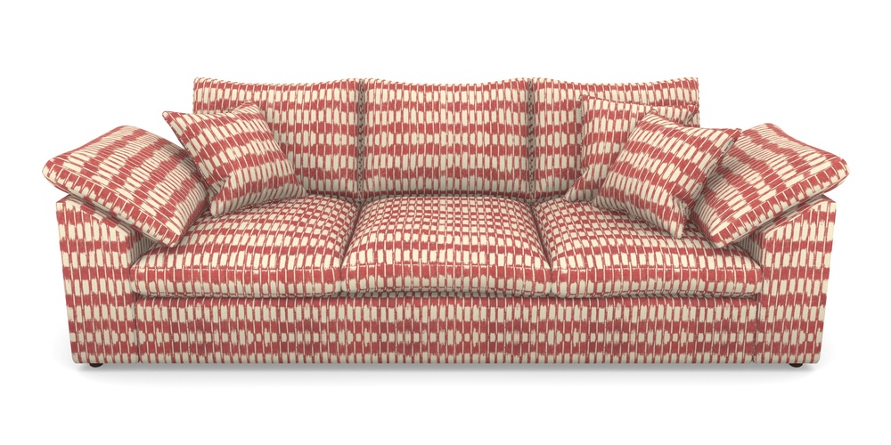 Product photograph of Big Softie Sloped Arm Sloped Arm 4 Seater Sofa In V A Brompton Collection - Ikat - Chilli from Sofas and Stuff Limited