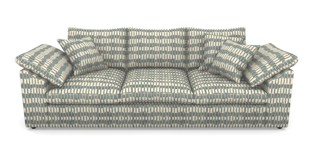 Product photograph of Big Softie Sloped Arm Sloped Arm 4 Seater Sofa In V A Brompton Collection - Ikat - Pebble from Sofas and Stuff Limited