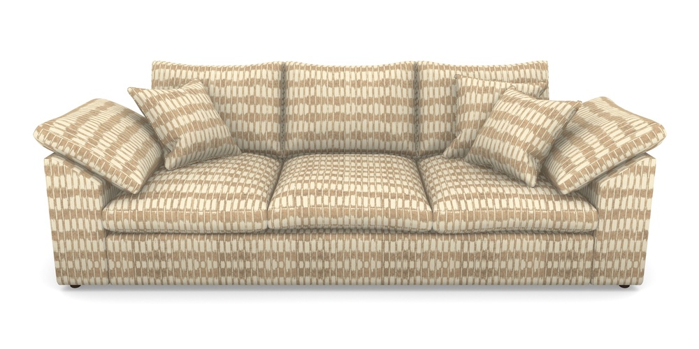 Product photograph of Big Softie Sloped Arm Sloped Arm 4 Seater Sofa In V A Brompton Collection - Ikat - Assam Tea from Sofas and Stuff Limited