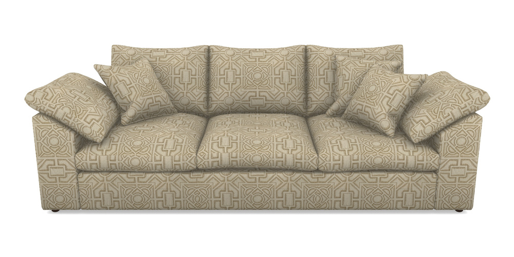 Product photograph of Big Softie Sloped Arm Sloped Arm 4 Seater Sofa In Rhs Collection - Large Knot Garden Linen - Gold from Sofas and Stuff Limited