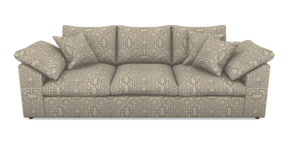 Product photograph of Big Softie Sloped Arm Sloped Arm 4 Seater Sofa In Rhs Collection - Large Knot Garden Linen - Grey from Sofas and Stuff Limited