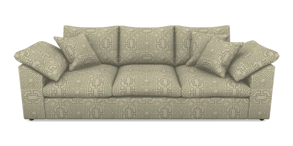 Product photograph of Big Softie Sloped Arm Sloped Arm 4 Seater Sofa In Rhs Collection - Large Knot Garden Linen - Green from Sofas and Stuff Limited