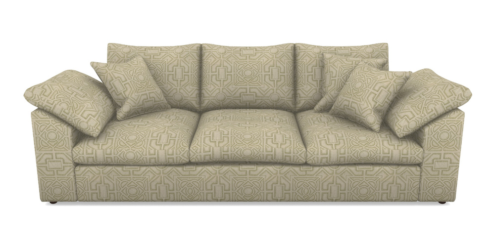 Product photograph of Big Softie Sloped Arm Sloped Arm 4 Seater Sofa In Rhs Collection - Large Knot Garden Linen - Olive from Sofas and Stuff Limited