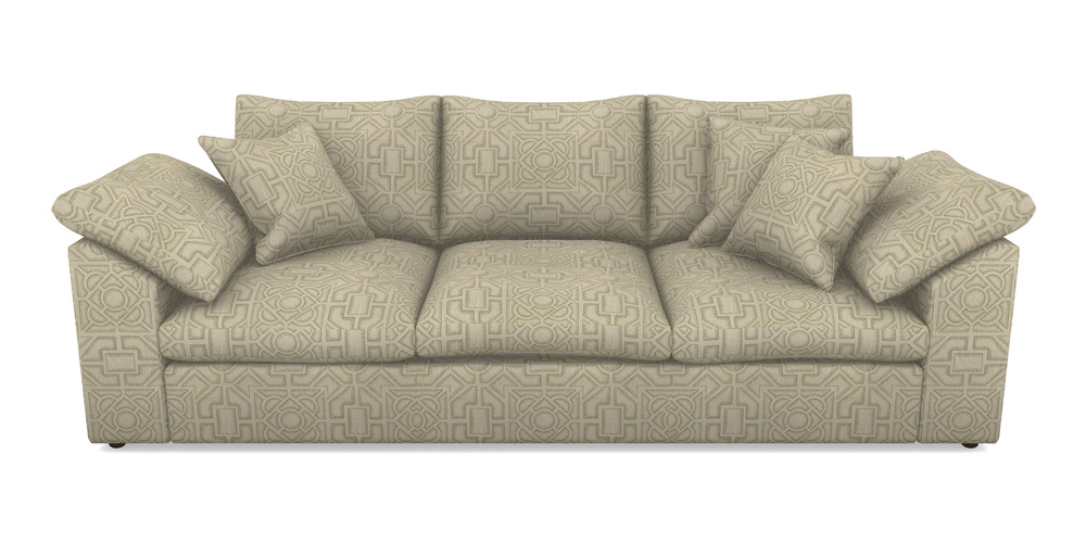 Product photograph of Big Softie Sloped Arm Sloped Arm 4 Seater Sofa In Rhs Collection - Large Knot Garden Linen - Pistachio from Sofas and Stuff Limited