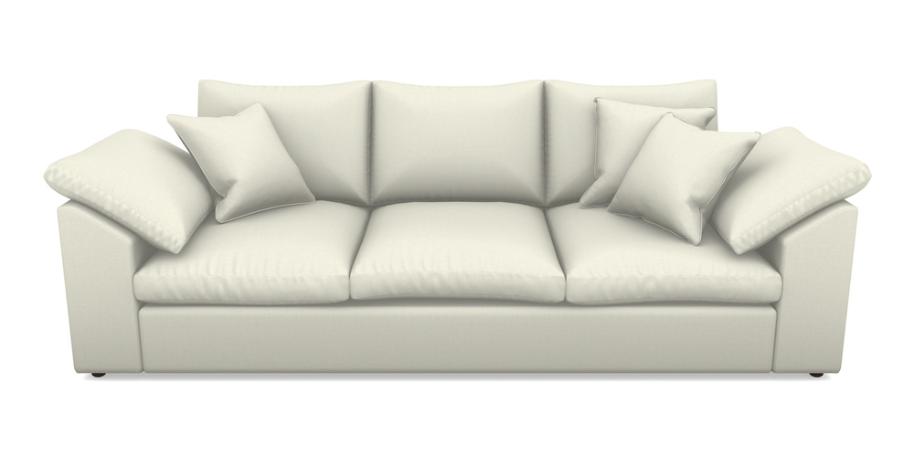 Product photograph of Big Softie Sloped Arm Sloped Arm 4 Seater Sofa In Plain Linen Cotton - Meringue from Sofas and Stuff Limited