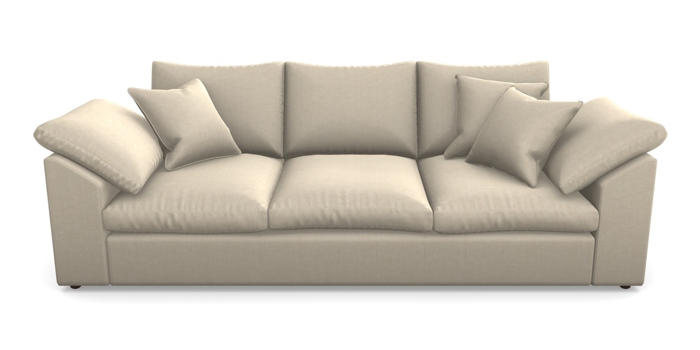 Product photograph of Big Softie Sloped Arm Sloped Arm 4 Seater Sofa In Super Soft Velvet - Hessian from Sofas and Stuff Limited