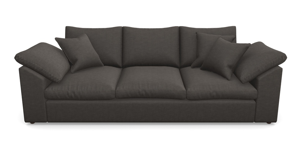 Product photograph of Big Softie Sloped Arm Sloped Arm 4 Seater Sofa In Super Soft Velvet - Mocha from Sofas and Stuff Limited