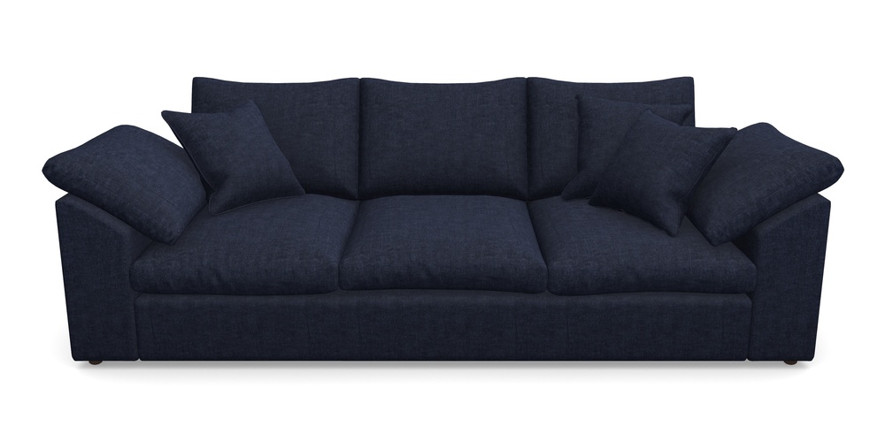 Product photograph of Big Softie Sloped Arm Sloped Arm 4 Seater Sofa In Super Soft Velvet - Navy from Sofas and Stuff Limited