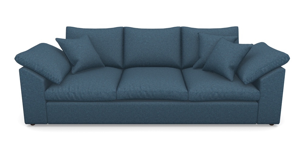 Product photograph of Big Softie Sloped Arm Sloped Arm 4 Seater Sofa In Soft Wool - Denim from Sofas and Stuff Limited