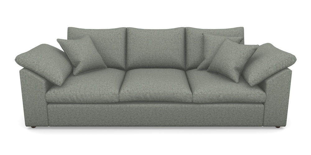 Product photograph of Big Softie Sloped Arm Sloped Arm 4 Seater Sofa In Soft Wool - Wolf from Sofas and Stuff Limited