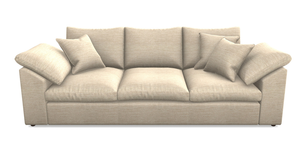 Product photograph of Big Softie Sloped Arm Sloped Arm 4 Seater Sofa In Textured Velvet - Almond from Sofas and Stuff Limited