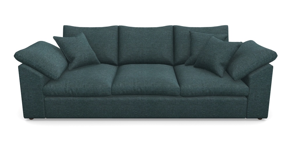 Product photograph of Big Softie Sloped Arm Sloped Arm 4 Seater Sofa In Textured Velvet - Atlantic from Sofas and Stuff Limited