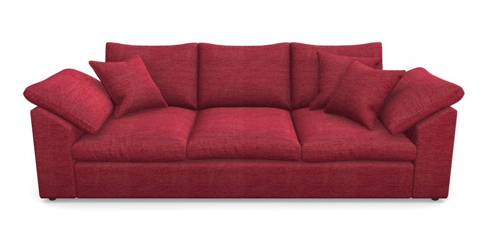 Product photograph of Big Softie Sloped Arm Sloped Arm 4 Seater Sofa In Textured Velvet - Firebrick from Sofas and Stuff Limited
