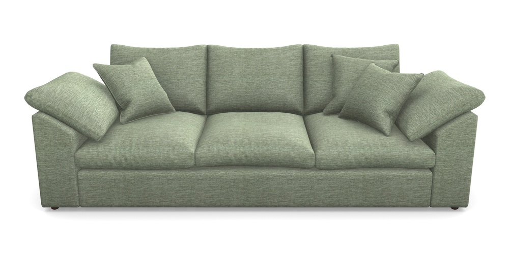 Product photograph of Big Softie Sloped Arm Sloped Arm 4 Seater Sofa In Textured Velvet - Seagrass from Sofas and Stuff Limited
