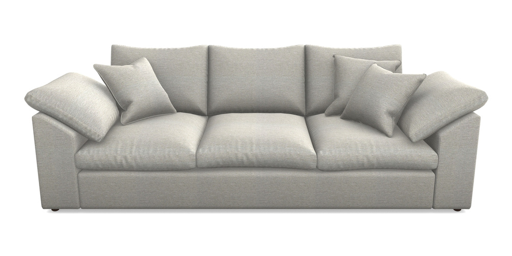 Product photograph of Big Softie Sloped Arm Sloped Arm 4 Seater Sofa In Textured Velvet - Silver from Sofas and Stuff Limited
