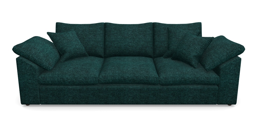 Product photograph of Big Softie Sloped Arm Sloped Arm 4 Seater Sofa In Textured Velvet - Viridian from Sofas and Stuff Limited