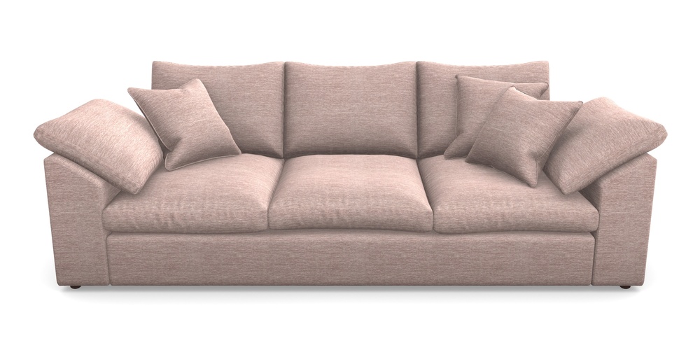 Product photograph of Big Softie Sloped Arm Sloped Arm 4 Seater Sofa In Textured Velvet - Wisteria from Sofas and Stuff Limited