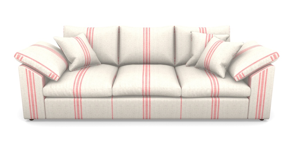 Product photograph of Big Softie Sloped Arm Sloped Arm 4 Seater Sofa In Walloon Linen - Red from Sofas and Stuff Limited