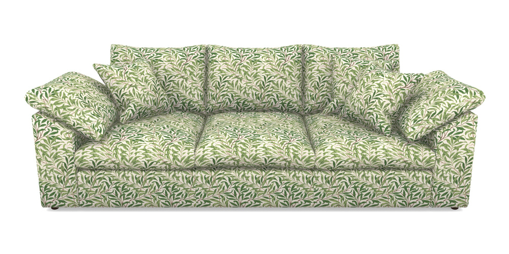 Product photograph of Big Softie Sloped Arm Sloped Arm 4 Seater Sofa In William Morris Collection - Willow Boughs - Leaf Green from Sofas and Stuff Limited