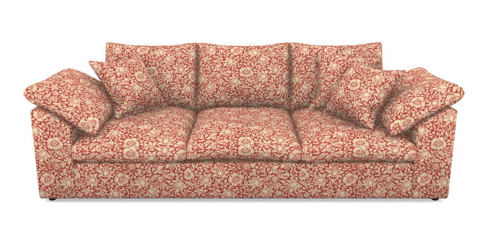 Product photograph of Big Softie Sloped Arm Sloped Arm 4 Seater Sofa In William Morris Collection - Mallow - Madder from Sofas and Stuff Limited