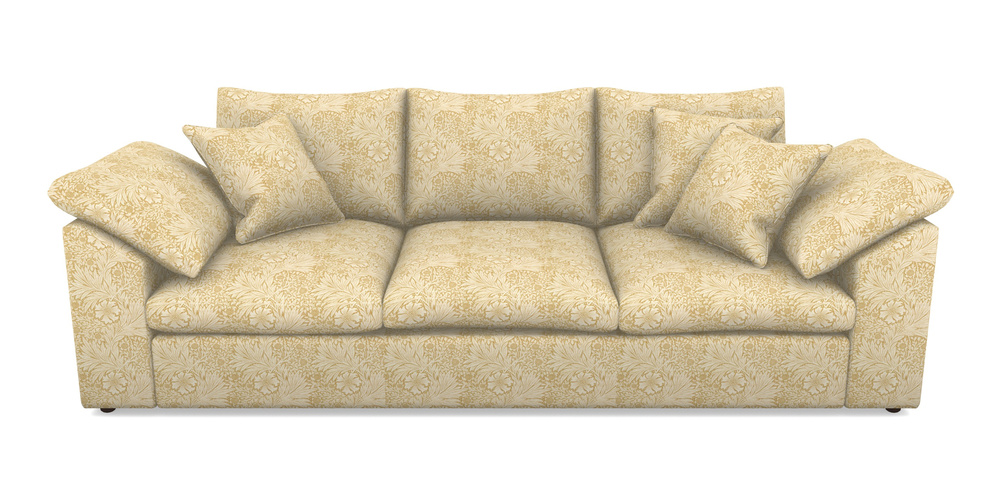 Product photograph of Big Softie Sloped Arm Sloped Arm 4 Seater Sofa In William Morris Collection - Marigold - Lichen Cowslip from Sofas and Stuff Limited