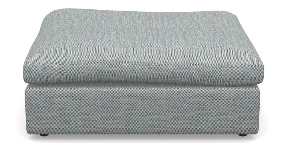 Product photograph of Big Softie Sloped Arm Footstool In Basket Weave - Blue from Sofas and Stuff Limited