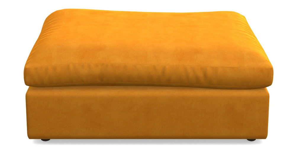 Product photograph of Big Softie Sloped Arm Footstool In Clever Tough And Eco Velvet - Spice from Sofas and Stuff Limited