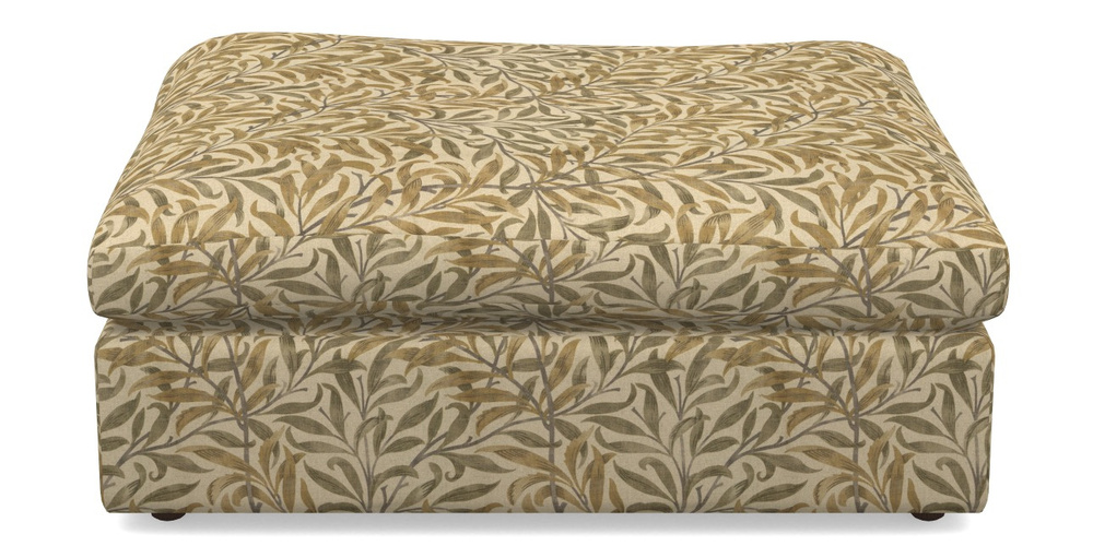 Product photograph of Big Softie Sloped Arm Footstool In V A Drawn From Nature - Willow Bough Large - Gold from Sofas and Stuff Limited