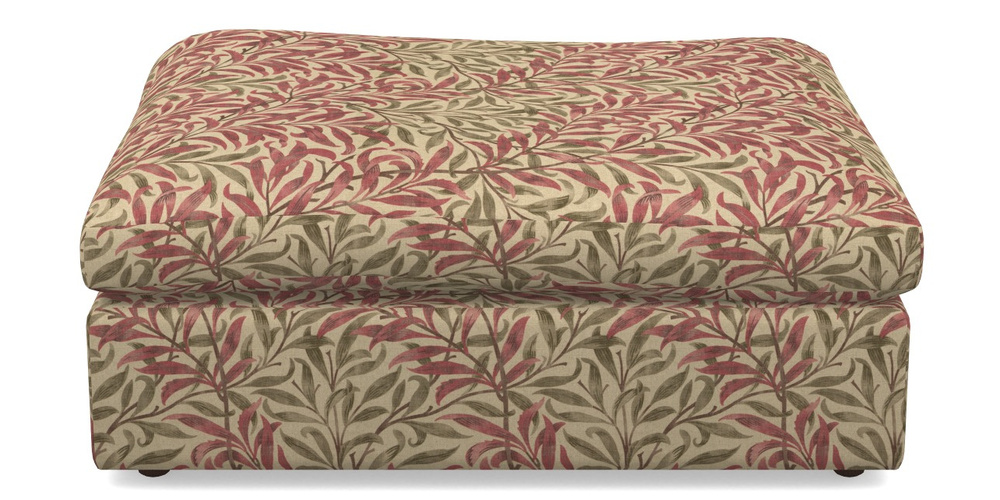 Product photograph of Big Softie Sloped Arm Footstool In V A Drawn From Nature - Willow Bough Large - Red from Sofas and Stuff Limited