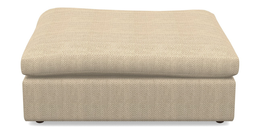 Product photograph of Big Softie Sloped Arm Footstool In Cloth 22 Weaves - White Sands Linen - Chalk from Sofas and Stuff Limited