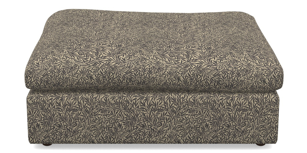 Product photograph of Big Softie Sloped Arm Footstool In V A Drawn From Nature Collection - Willow - Navy from Sofas and Stuff Limited