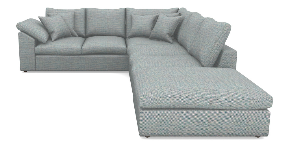 Product photograph of Big Softie Sloped Arm Sloped Arm Large Lhf In Basket Weave - Blue from Sofas and Stuff Limited
