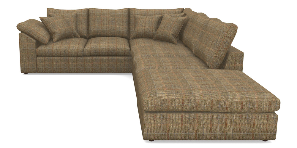 Product photograph of Big Softie Sloped Arm Sloped Arm Large Lhf In Harris Tweed House - Harris Tweed House Bracken Herringbone from Sofas and Stuff Limited