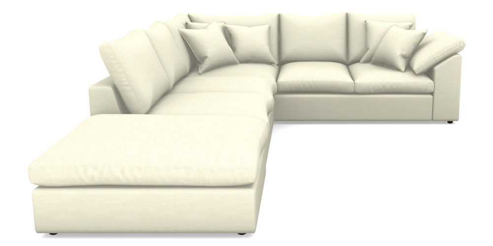 Product photograph of Big Softie Sloped Arm Sloped Arm Large Rhf In Basket Weave - Cream from Sofas and Stuff Limited