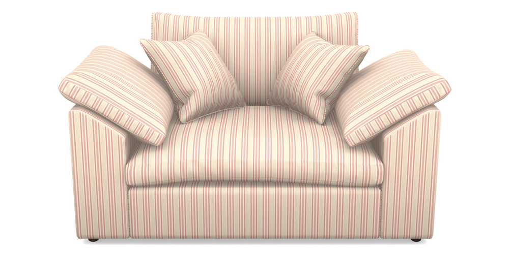 Product photograph of Big Softie Sloped Arm Sloped Arm Snuggler In Cloth 22 - Racing Stripes Ayr - Cherry from Sofas and Stuff Limited