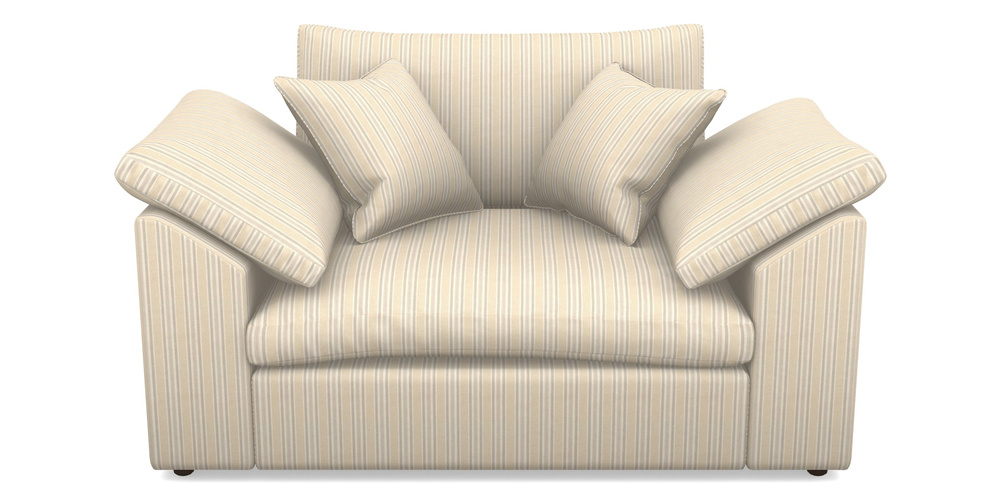 Product photograph of Big Softie Sloped Arm Sloped Arm Snuggler In Cloth 22 - Racing Stripes Ayr - Dove from Sofas and Stuff Limited